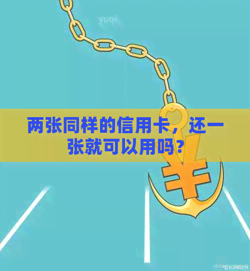 两张同样的信用卡，还一张就可以用吗？