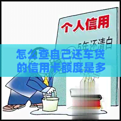 怎么查自己还车贷的信用卡额度是多少？