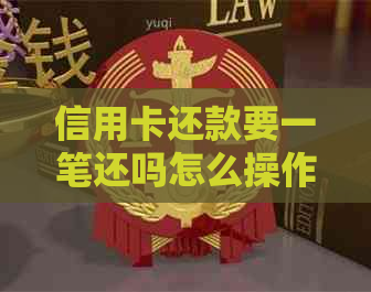 信用卡还款要一笔还吗怎么操作，现在如何进行信用卡还款