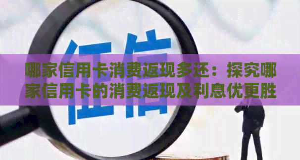 哪家信用卡消费返现多还：探究哪家信用卡的消费返现及利息优更胜一筹