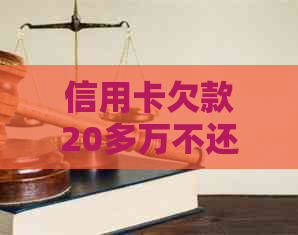 信用卡欠款20多万不还款的后果及解决方法，是否会导致坐牢？