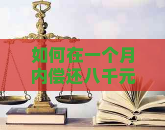 如何在一个月内偿还八千元信用卡借款的利息和本金？