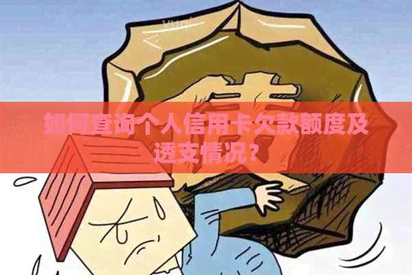 如何查询个人信用卡欠款额度及透支情况？