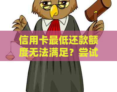 信用卡更低还款额度无法满足？尝试这些解决方案！