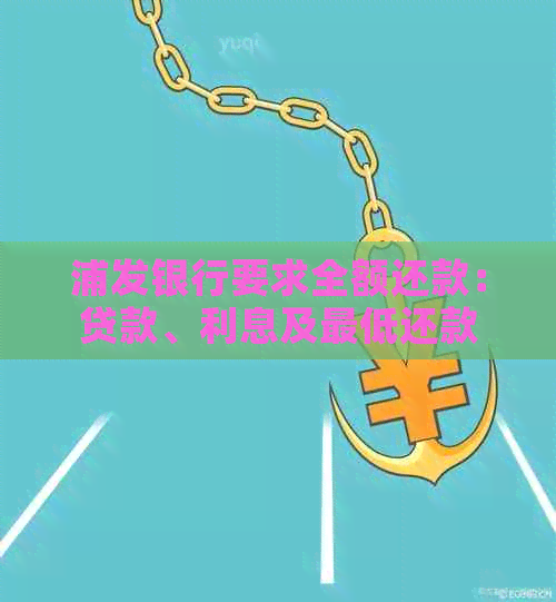 浦发银行要求全额还款：贷款、利息及更低还款