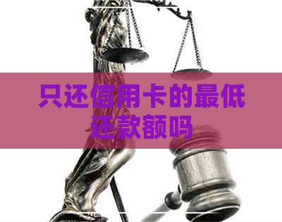 只还信用卡的更低还款额吗