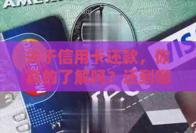 关于信用卡还款，你真的了解吗？还到哪一张卡里的疑惑解答