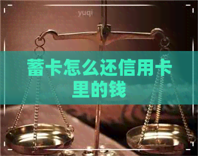 蓄卡怎么还信用卡里的钱