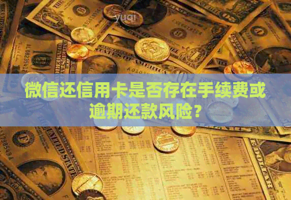 微信还信用卡是否存在手续费或逾期还款风险？