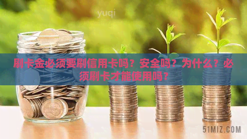 刷卡金必须要刷信用卡吗？安全吗？为什么？必须刷卡才能使用吗？