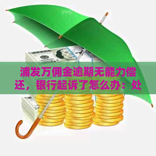 浦发万佣金逾期无能力偿还，银行起诉了怎么办：处理建议与流程