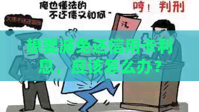 想要减免还信用卡利息，应该怎么办？