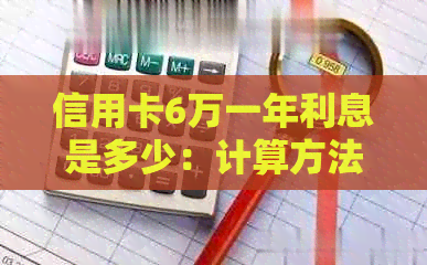 信用卡6万一年利息是多少：计算方法与一个月分期金额解析