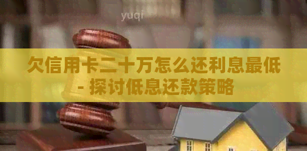 欠信用卡二十万怎么还利息更低 - 探讨低息还款策略