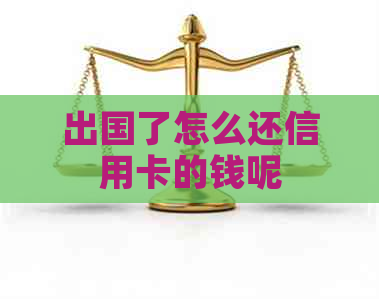 出国了怎么还信用卡的钱呢