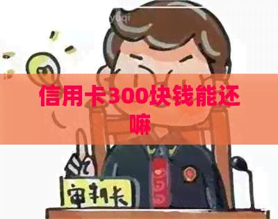 信用卡300块钱能还嘛