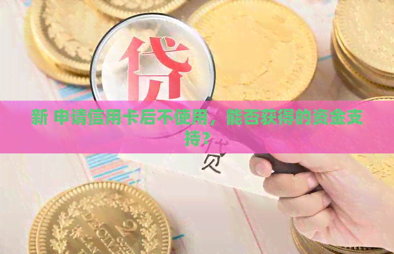 新 申请信用卡后不使用，能否获得的资金支持？