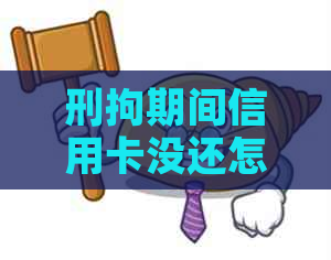 刑拘期间信用卡没还怎么办