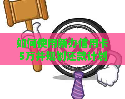 如何使用新办信用卡5万并规划还款计划？