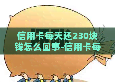 信用卡每天还230块钱怎么回事-信用卡每天还230块钱怎么回事啊