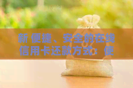 新 便捷、安全的在线信用卡还款方式：使用支付宝网商银行进行操作