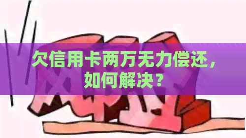 欠信用卡两万无力偿还，如何解决？