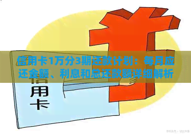 信用卡1万分3期还款计划：每月应还金额、利息和总还款额详细解析