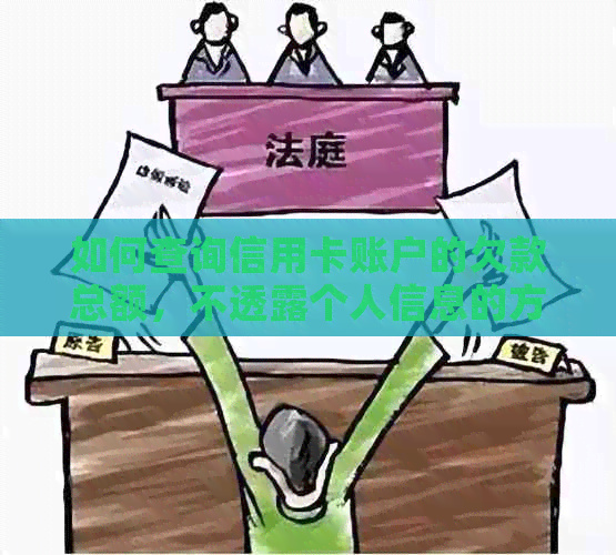 如何查询信用卡账户的欠款总额，不透露个人信息的方法