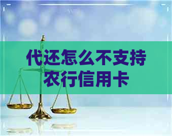 代还怎么不支持农行信用卡