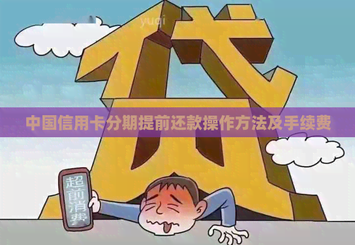 中国信用卡分期提前还款操作方法及手续费