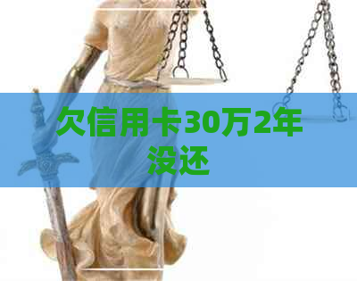 欠信用卡30万2年没还