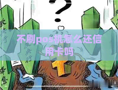 不刷pos机怎么还信用卡吗