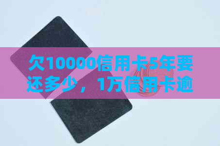 欠10000信用卡5年要还多少，1万信用卡逾期5年还多少钱，现在可以还款吗？