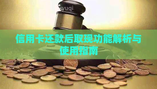 信用卡还款后取现功能解析与使用指南