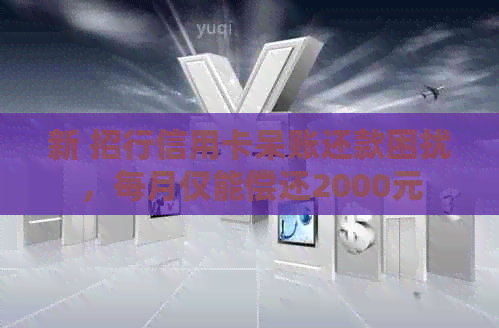 新 招行信用卡呆账还款困扰，每月仅能偿还2000元