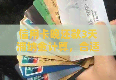 信用卡晚还款3天滞纳金计算，合适的金额是多少？