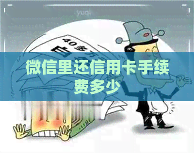 微信里还信用卡手续费多少