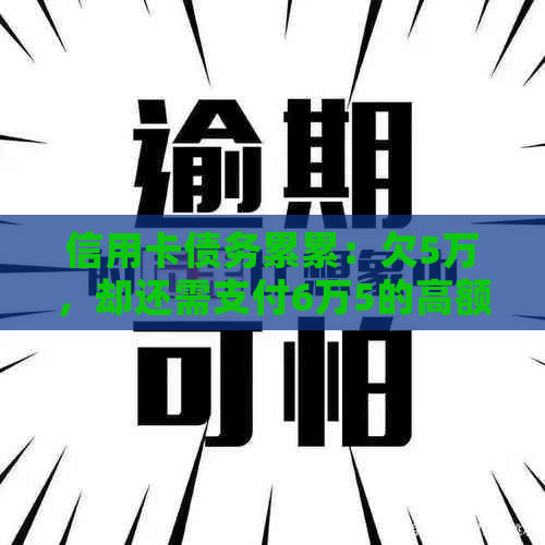 信用卡债务累累：欠5万，却还需支付6万5的高额利息