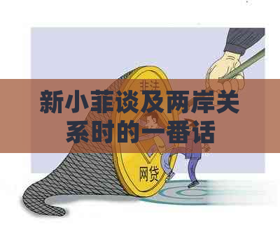 新小菲谈及两岸关系时的一番话