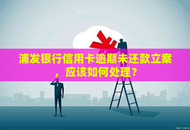 浦发银行信用卡逾期未还款立案，应该如何处理？