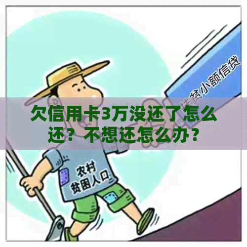 欠信用卡3万没还了怎么还？不想还怎么办？