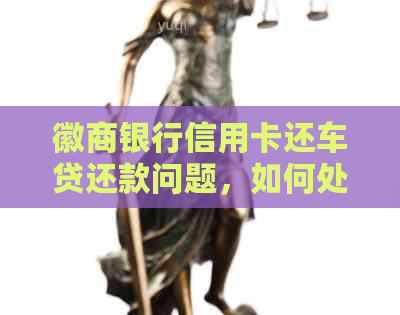 徽商银行信用卡还车贷还款问题，如何处理？