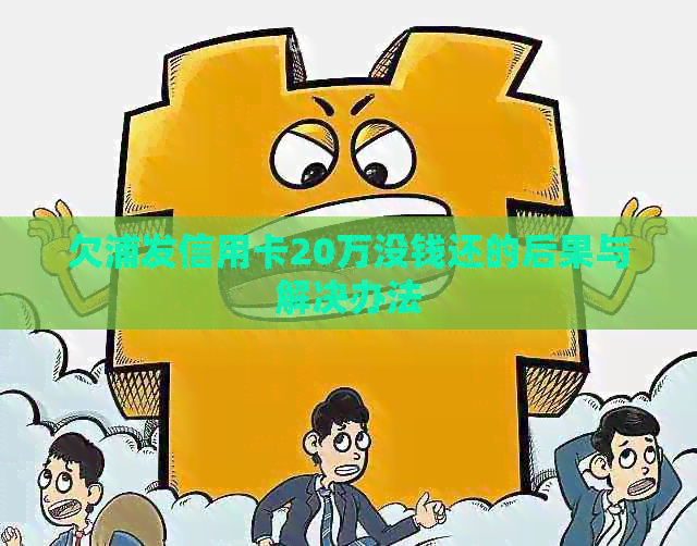 欠浦发信用卡20万没钱还的后果与解决办法