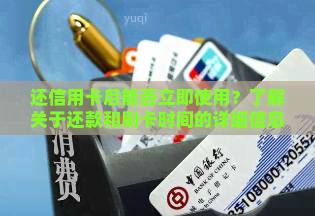 还信用卡后能否立即使用？了解关于还款和刷卡时间的详细信息