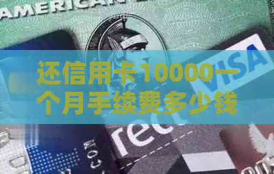 还信用卡10000一个月手续费多少钱，来回倒一万信用卡一个月需要多少费用？