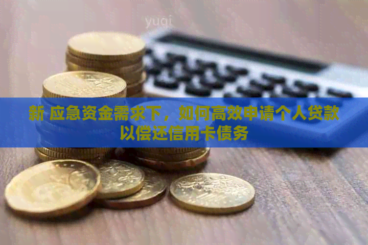 新 应急资金需求下，如何高效申请个人贷款以偿还信用卡债务