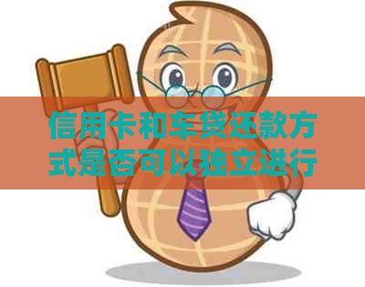 信用卡和车贷还款方式是否可以独立进行？如何操作以实现分开还款？