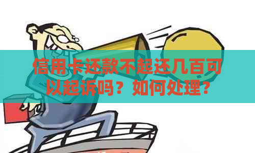 信用卡还款不起还几百可以起诉吗？如何处理？