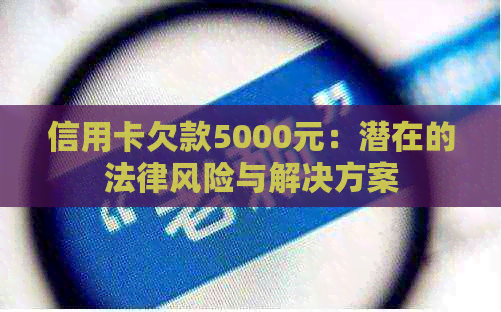 信用卡欠款5000元：潜在的法律风险与解决方案