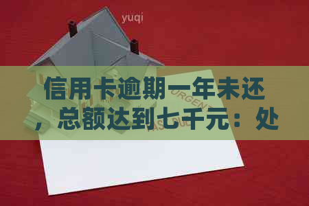 信用卡逾期一年未还，总额达到七千元：处理建议与指南